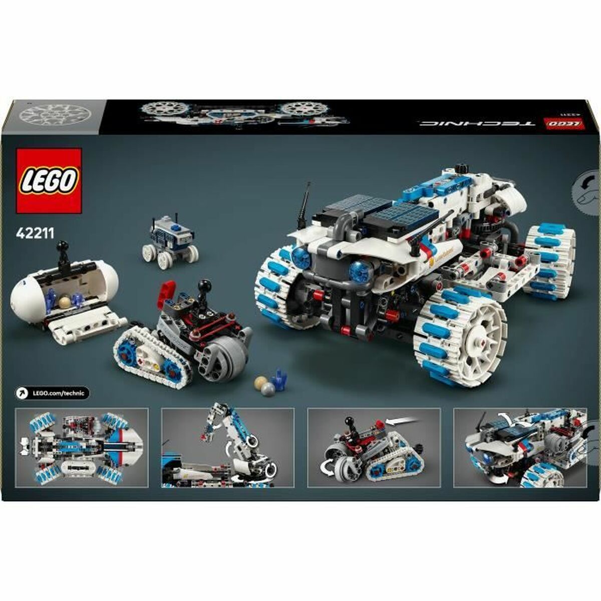Set de Construcție Lego 42211 Lunar Outpost Moon Rover Space Vehicle 1082 Piese