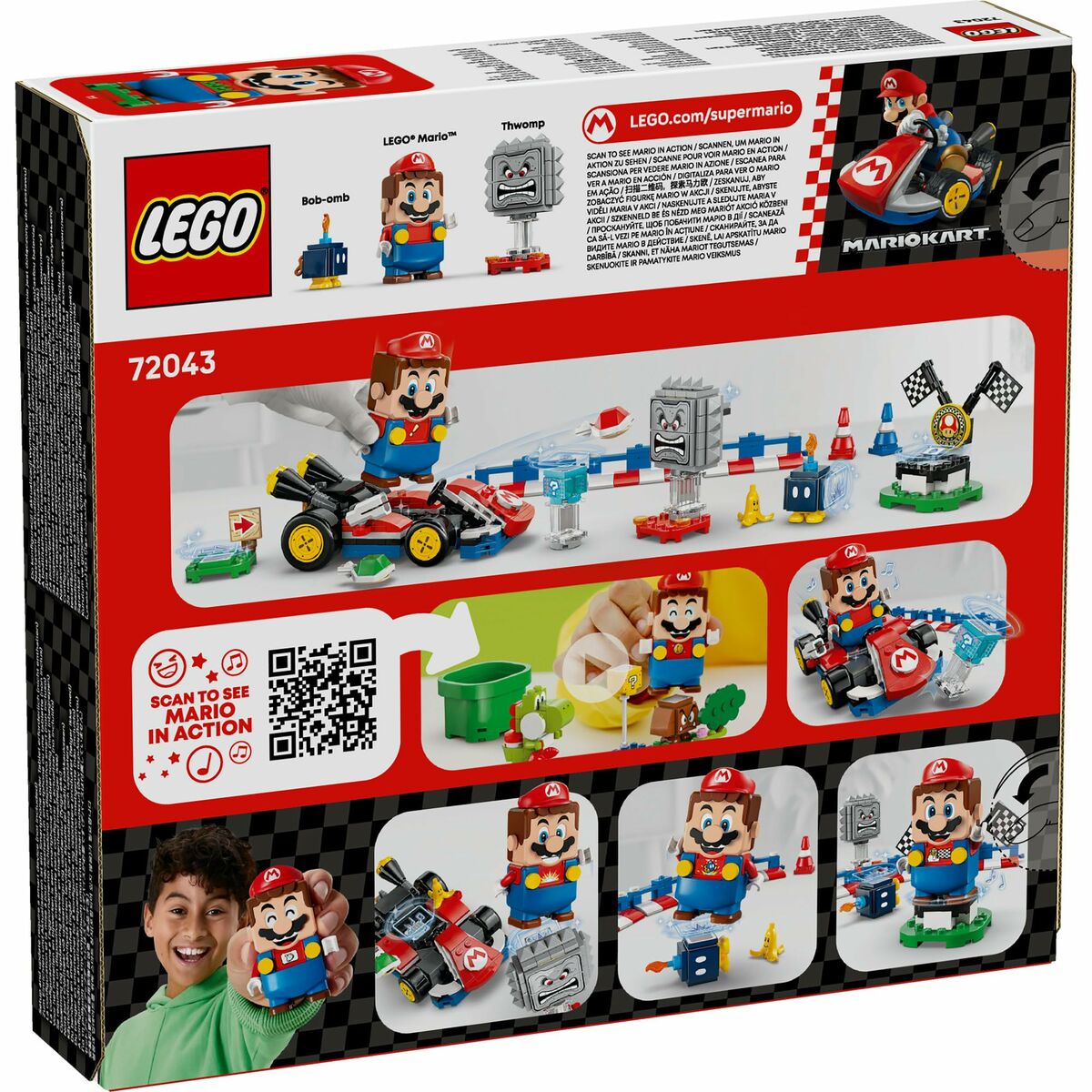 Set de Construcție Lego 72043 Interactive LEGO Mario and Standard Kart 278 Piese