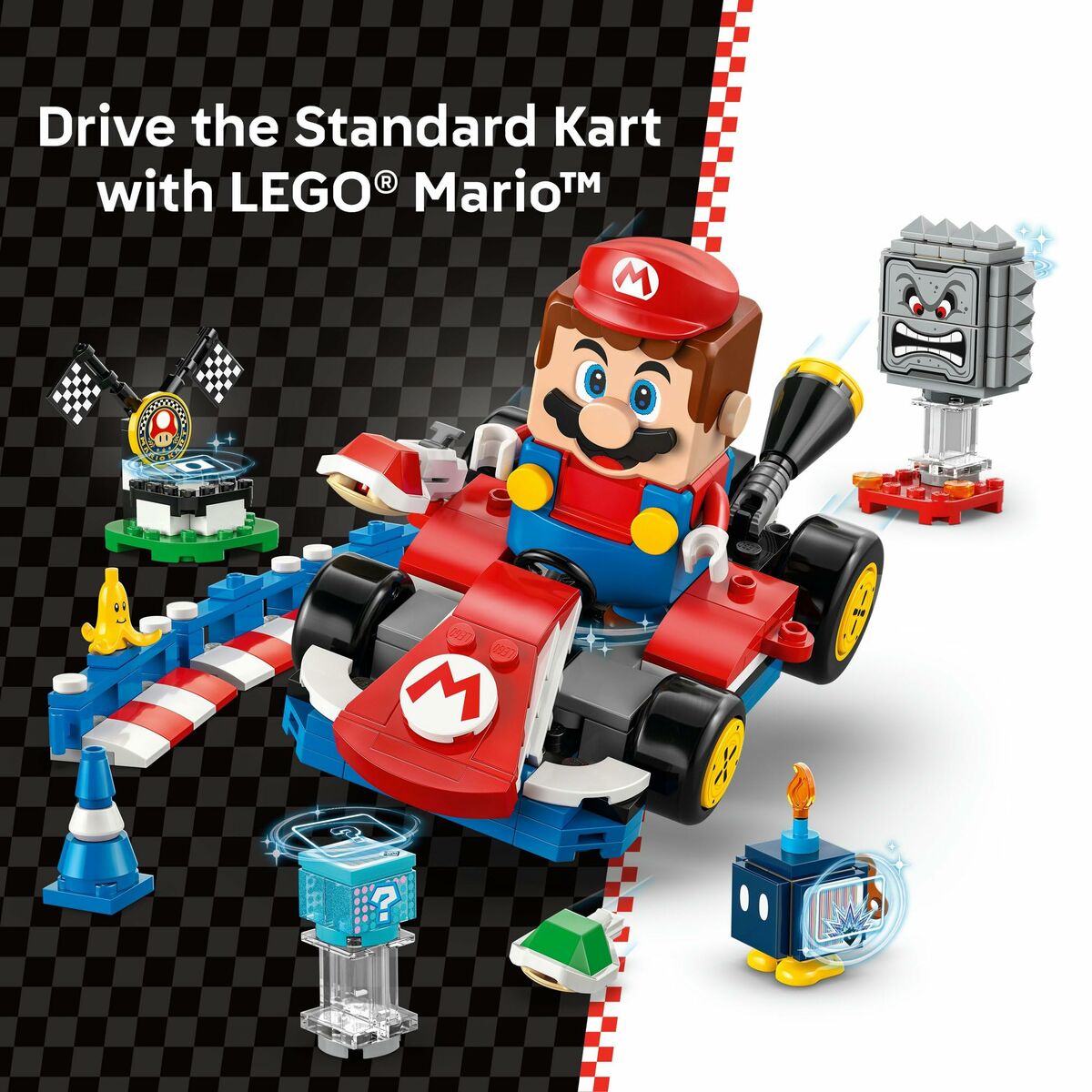 Set de Construcție Lego 72043 Interactive LEGO Mario and Standard Kart 278 Piese
