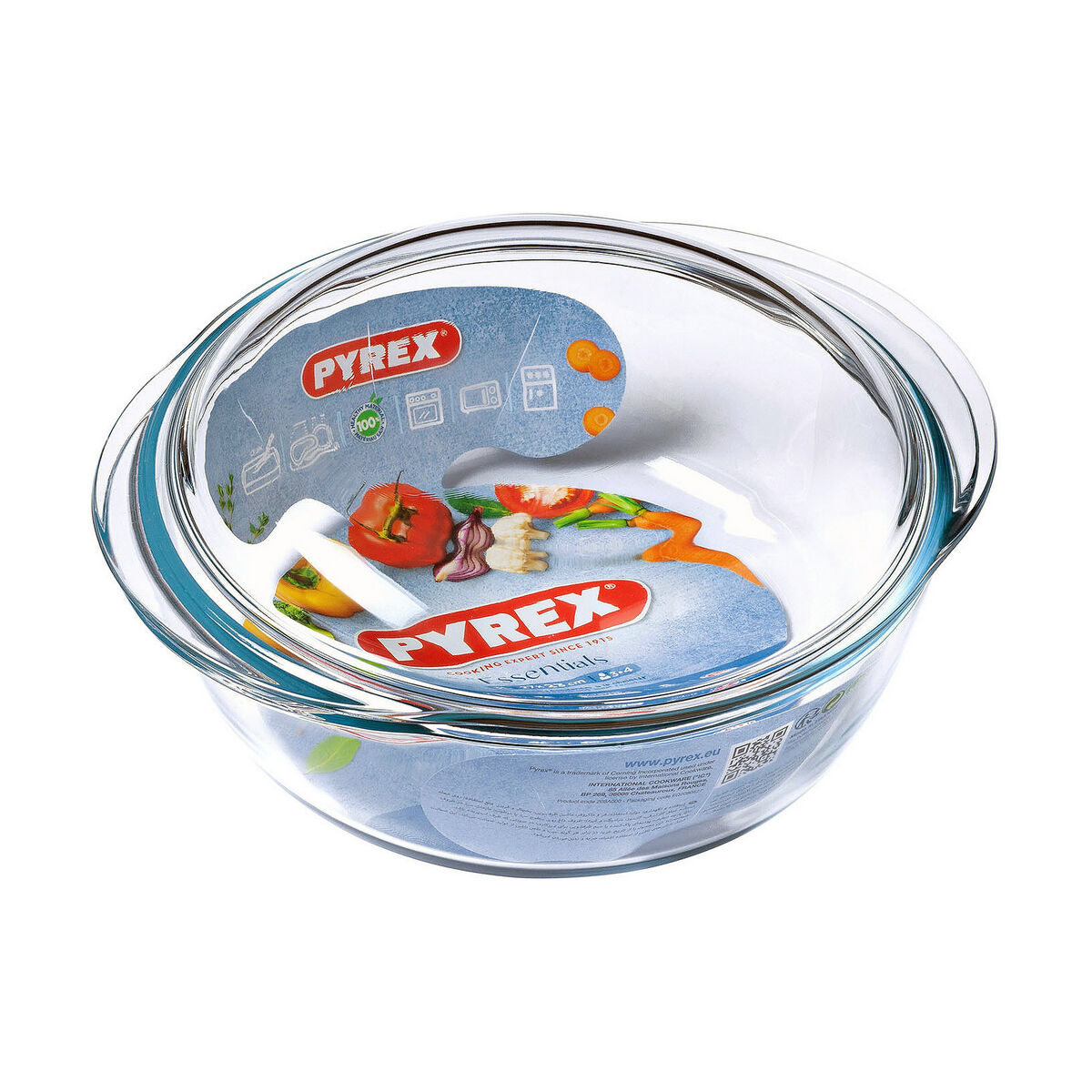 Caserolă Cu Capac Pyrex Essentials 23 x 11 x 27 cm Transparent Sticlă 32 L