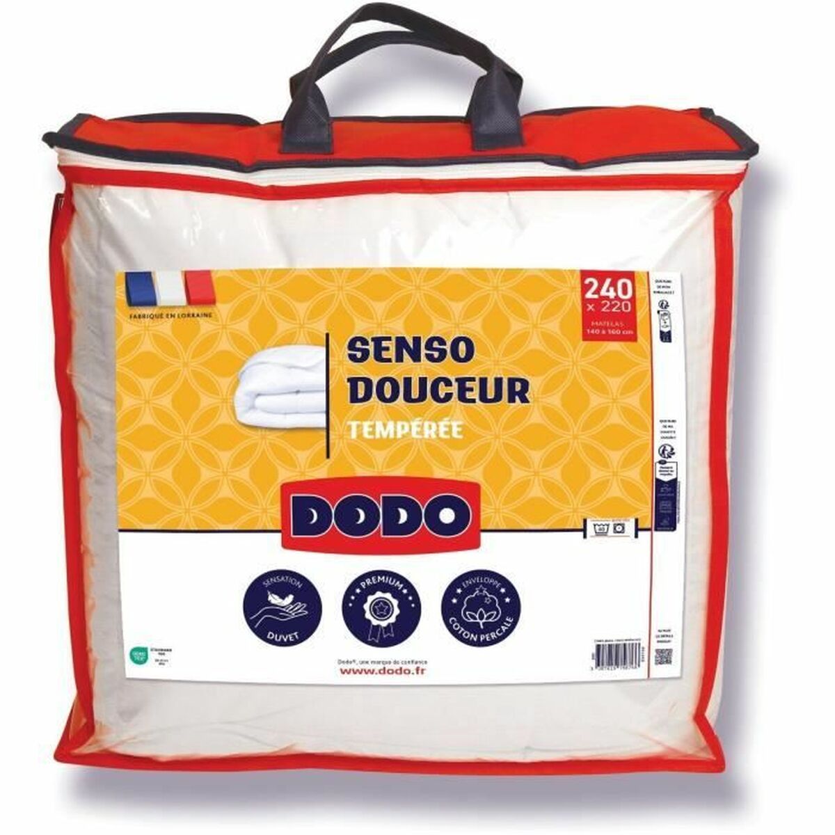 Material de umplutură nordic DODO SENSO DOUCEUR Alb 350 g/m² 220 x 240 cm