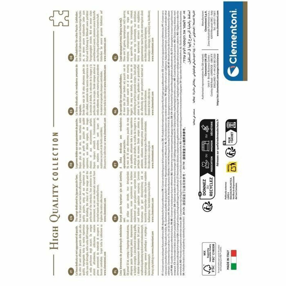 Puzzle Clementoni La None 70 x 50 cm 1000 Piese