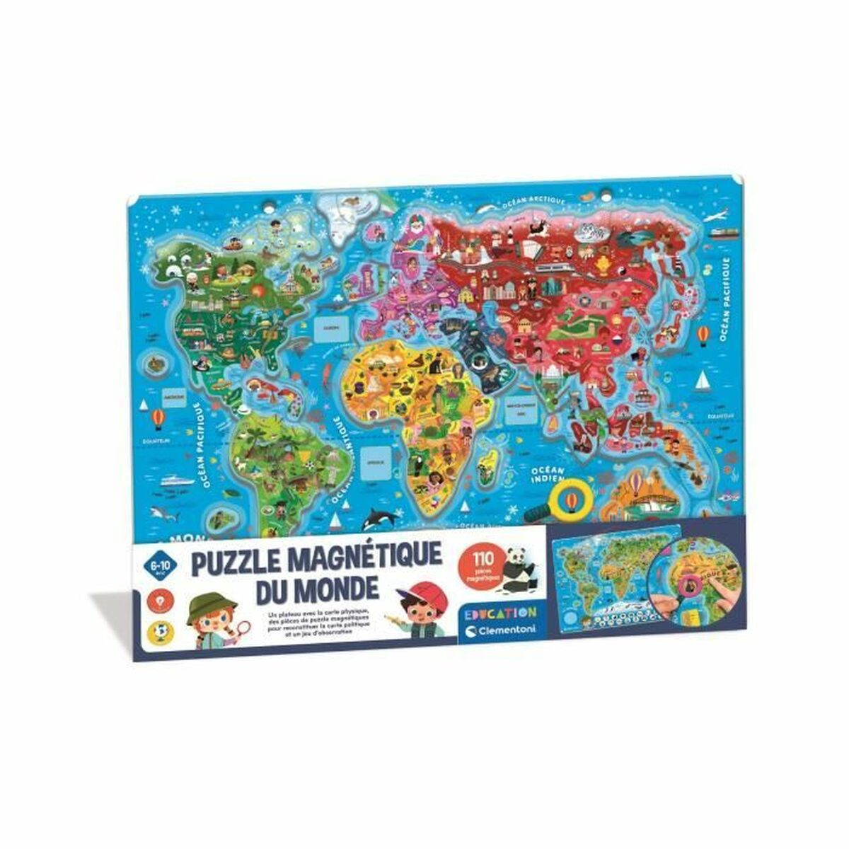 Puzzle Clementoni Magnetic Harta Lumii 110 Piese
