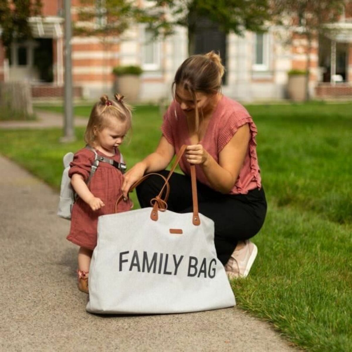 Geantă pentru scutece Childhome Family Bag Gri