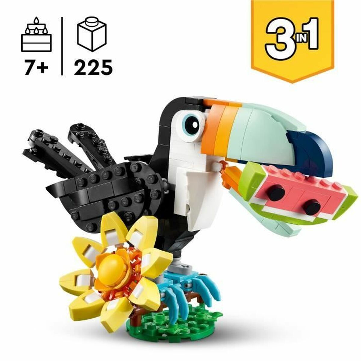Set de Construcție Lego 31173 Wild Animals : Tropical Toucan 225 Piese
