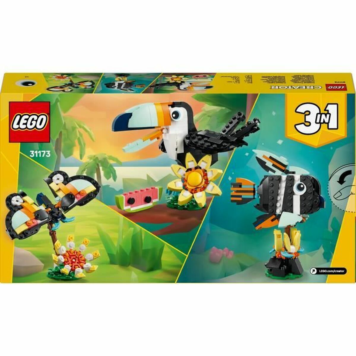 Set de Construcție Lego 31173 Wild Animals : Tropical Toucan 225 Piese