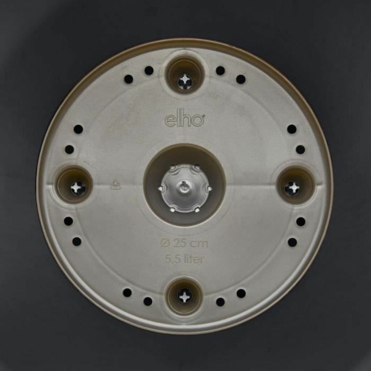 Set de ghivece Elho Gri Plastic Rotund 2 Piese