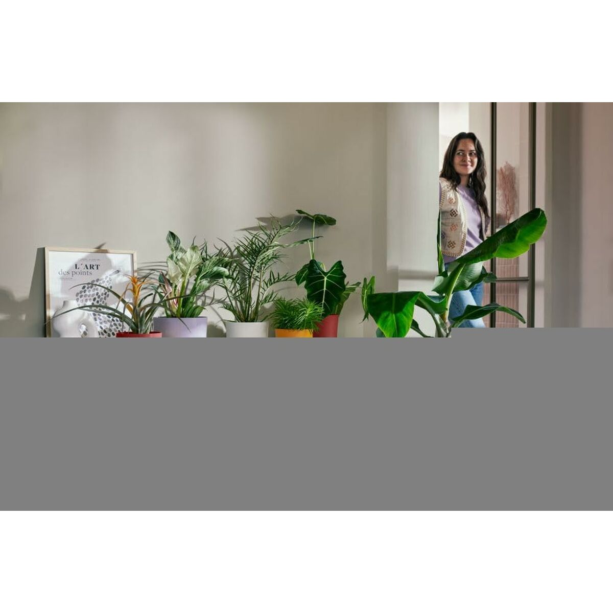 Ghiveci Elho Jazz Alb Liliachiu Plastic Rotund 3 Piese