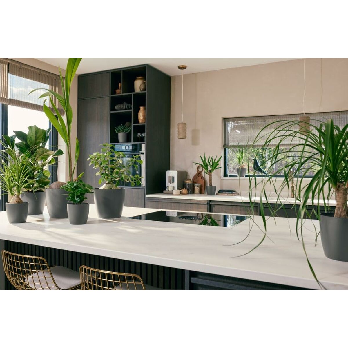 Set de ghivece Elho Plastic Rotund 3 Piese