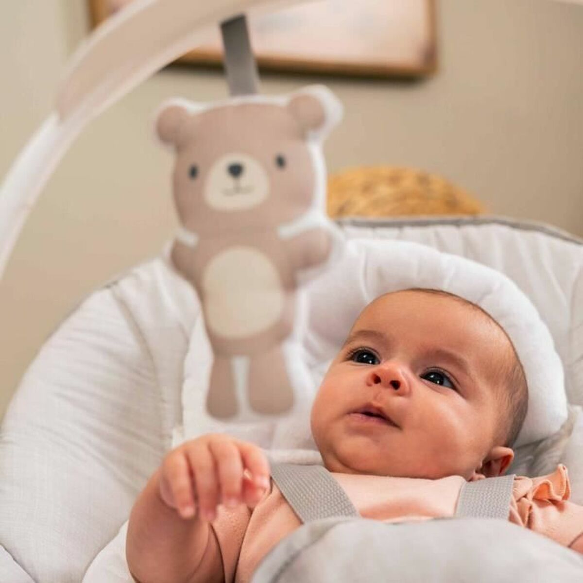 Hamac pentru Bebeluș Ingenuity Alb Gri