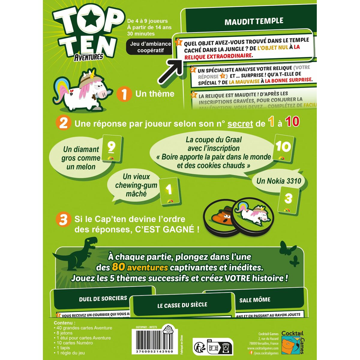 Joc de Masă Asmodee Top Ten Adventures