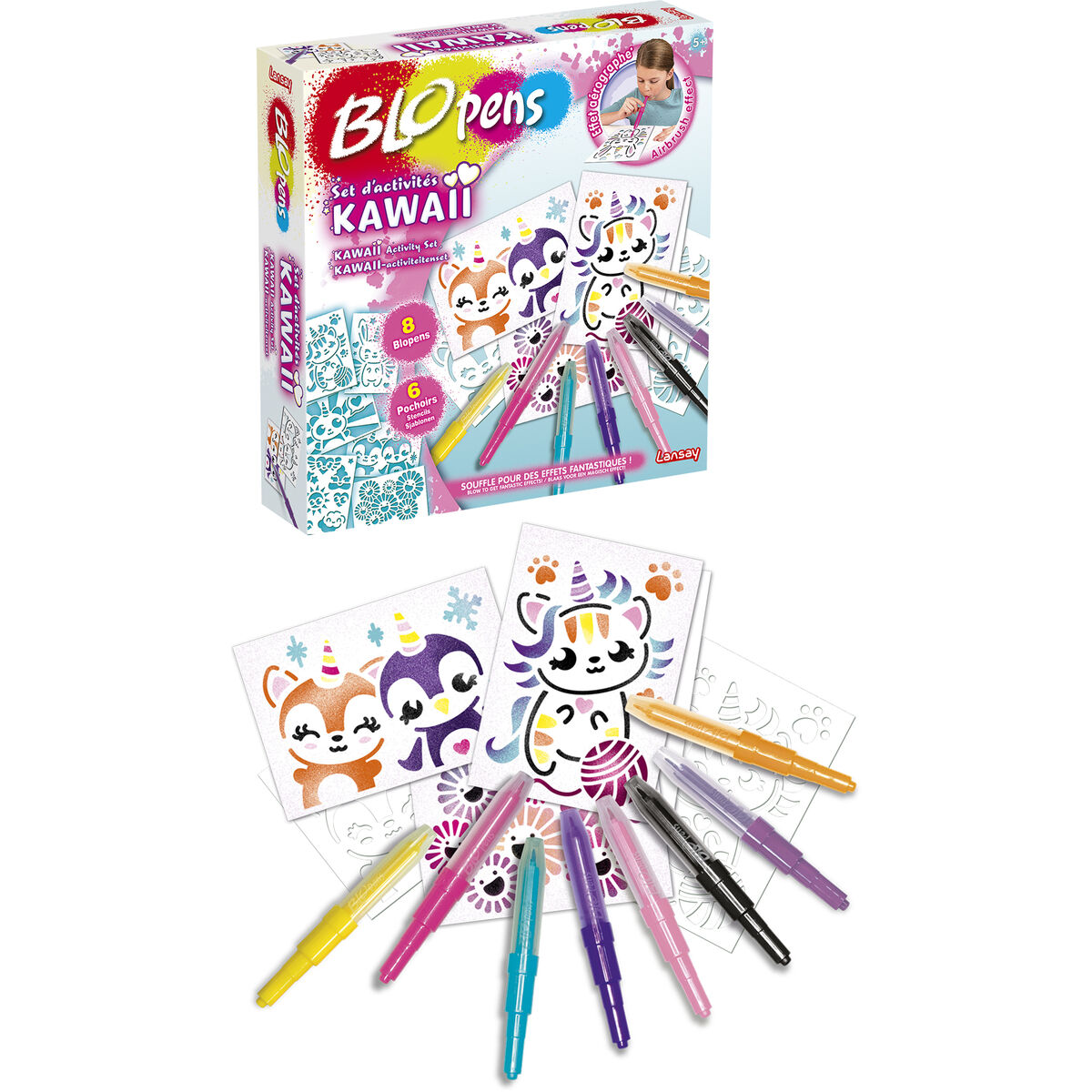 Cutie de Activități pentru Colorat Lansay BLOPENS KAWAII Multicolor