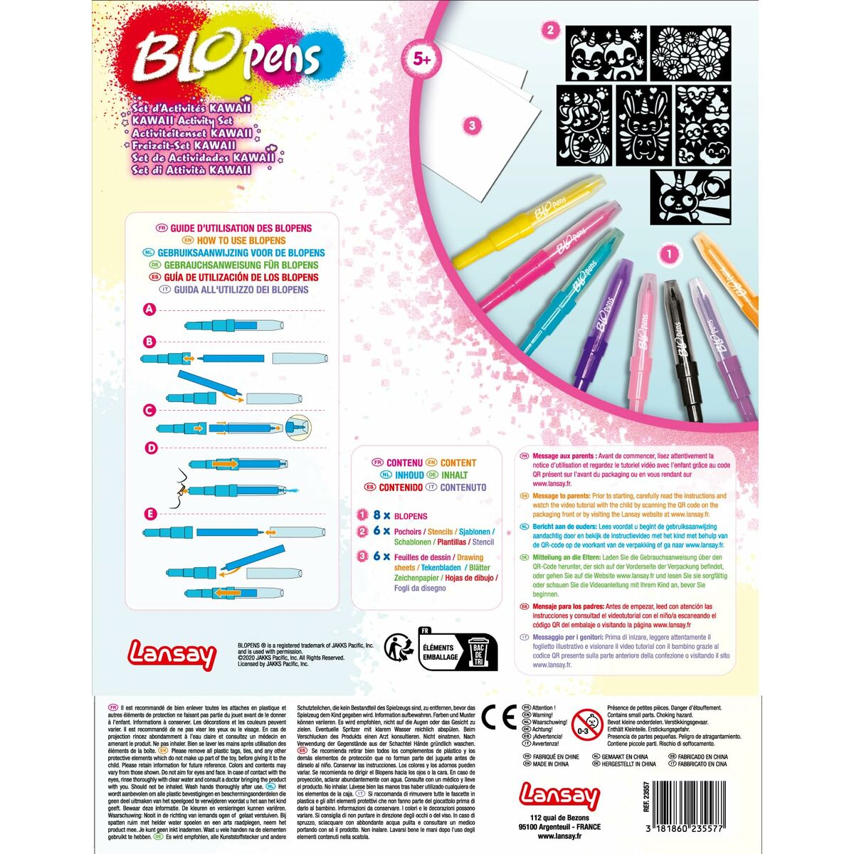 Cutie de Activități pentru Colorat Lansay BLOPENS KAWAII Multicolor