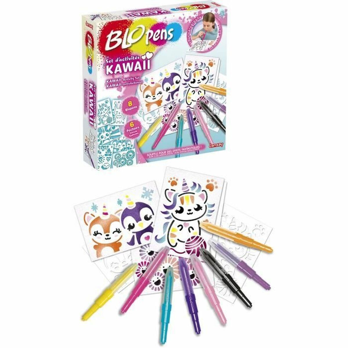 Cutie de Activități pentru Colorat Lansay BLOPENS KAWAII Multicolor