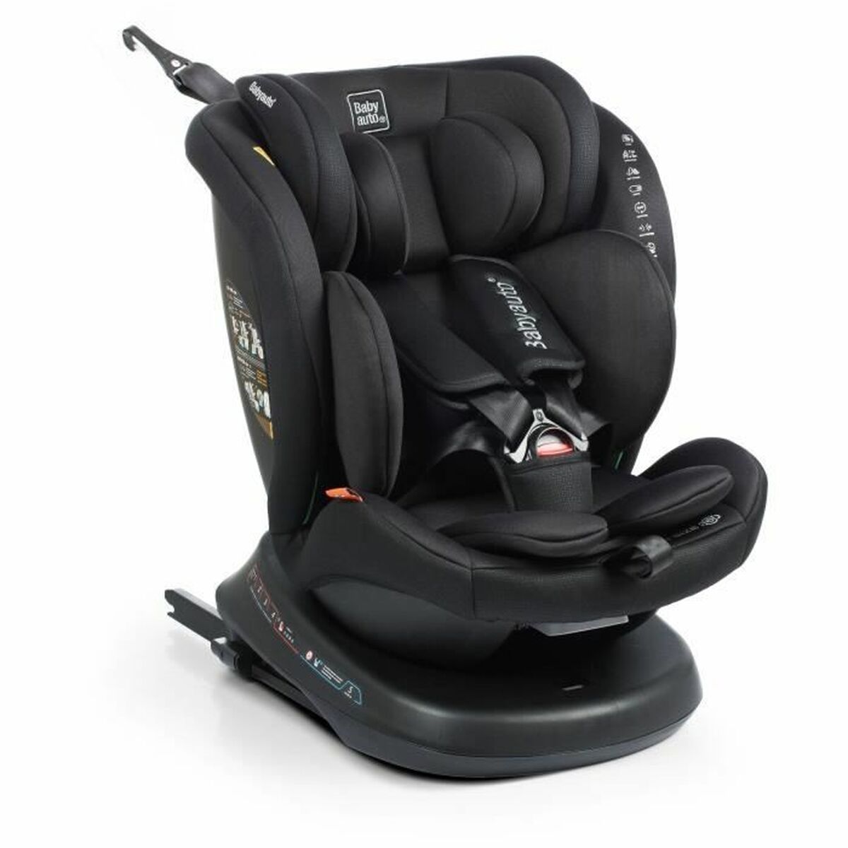 Scaun Auto Babyauto RODIA Negru 0 (de 0 a 10 kilos) I (9 - 18 kg) II (15-25 kg) III (22 - 36 kg) Infantil ECE R129/04
