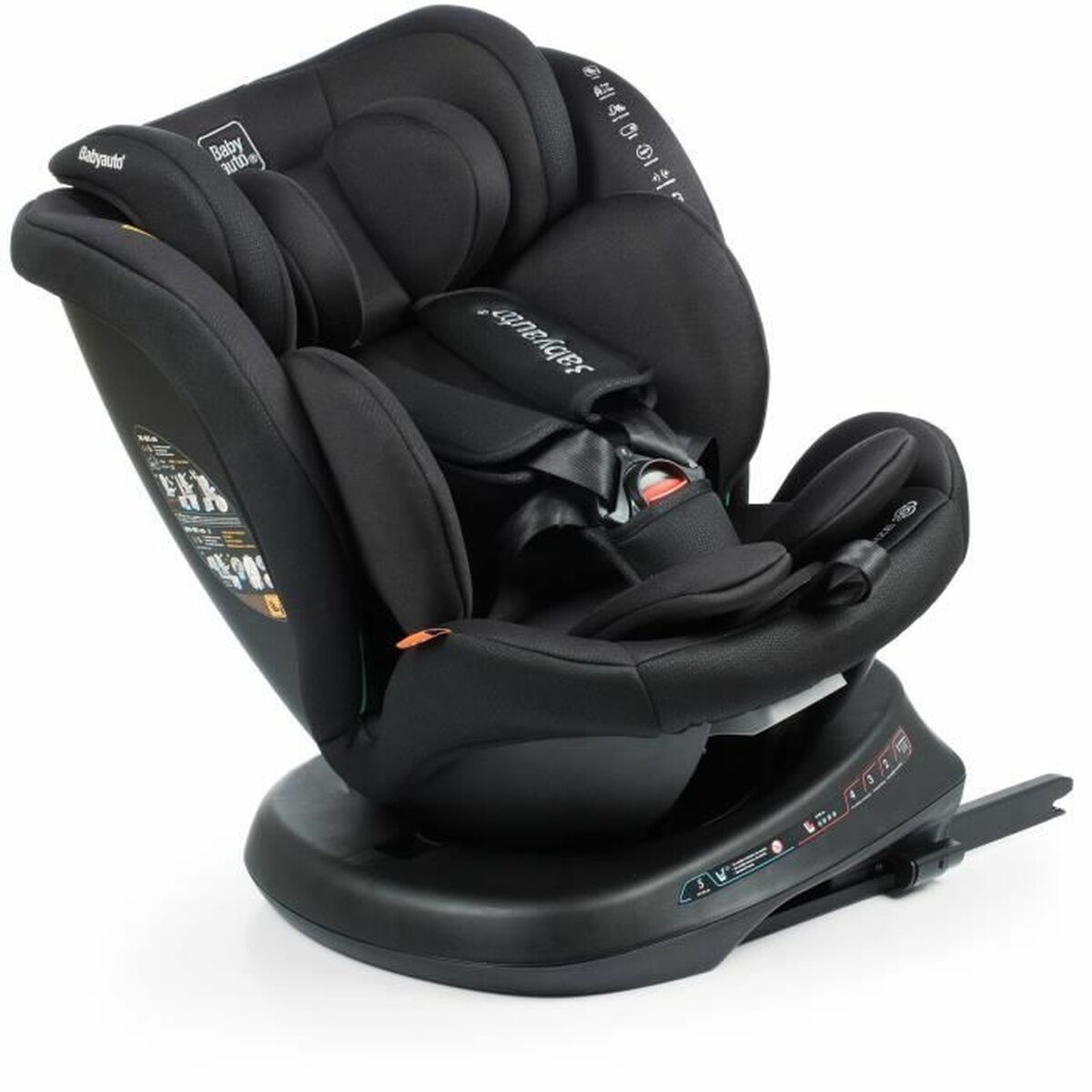 Scaun Auto Babyauto RODIA Negru 0 (de 0 a 10 kilos) I (9 - 18 kg) II (15-25 kg) III (22 - 36 kg) Infantil ECE R129/04
