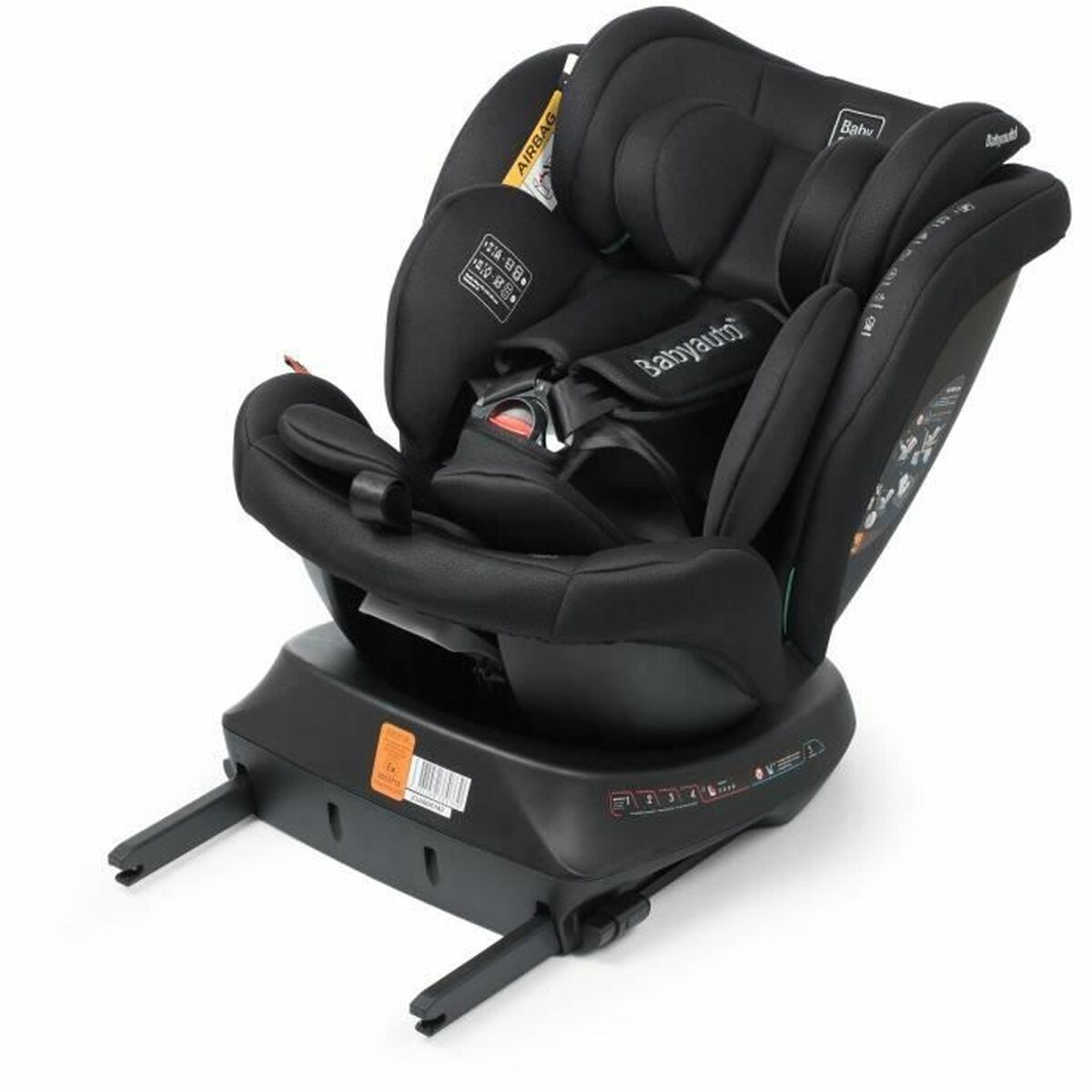Scaun Auto Babyauto RODIA Negru 0 (de 0 a 10 kilos) I (9 - 18 kg) II (15-25 kg) III (22 - 36 kg) Infantil ECE R129/04