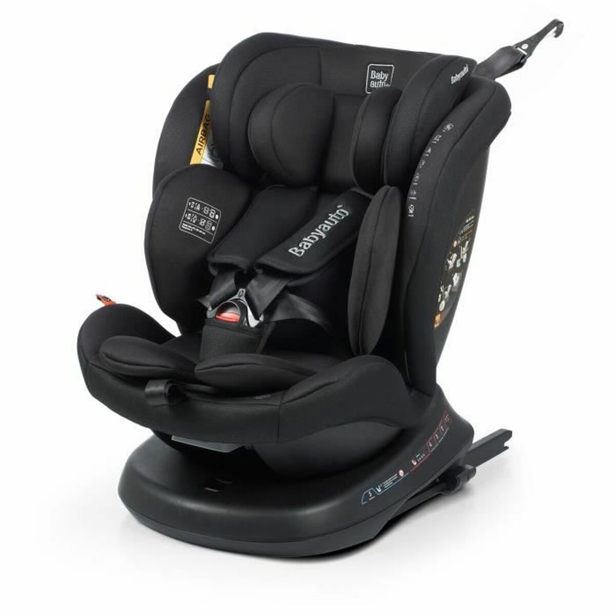 Scaun Auto Babyauto RODIA Negru 0 (de 0 a 10 kilos) I (9 - 18 kg) II (15-25 kg) III (22 - 36 kg) Infantil ECE R129/04