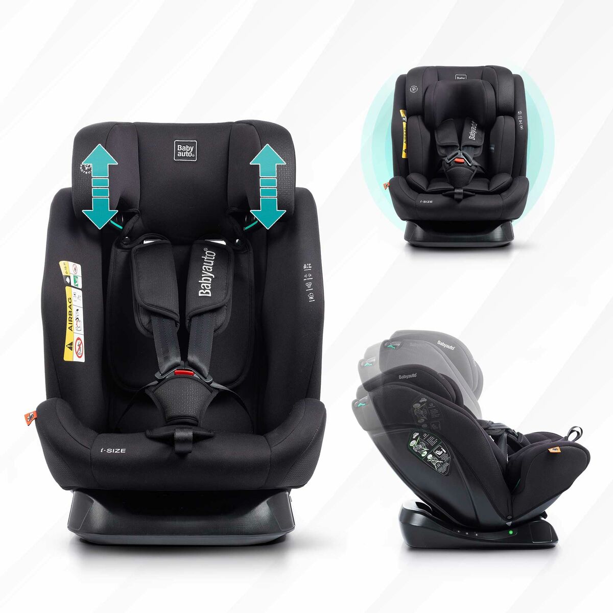 Scaun Auto Babyauto LOLO IBELT Negru 0 (de 0 a 10 kilos) I (9 - 18 kg) II (15-25 kg) III (22 - 36 kg) Infantil ECE R129/04