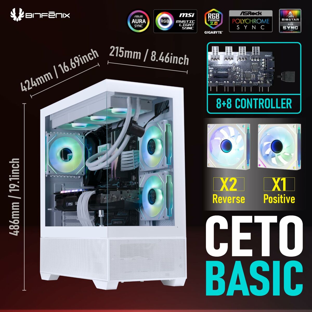 Unitate Semi-tower ATX BitFenix CETO Basic Alb