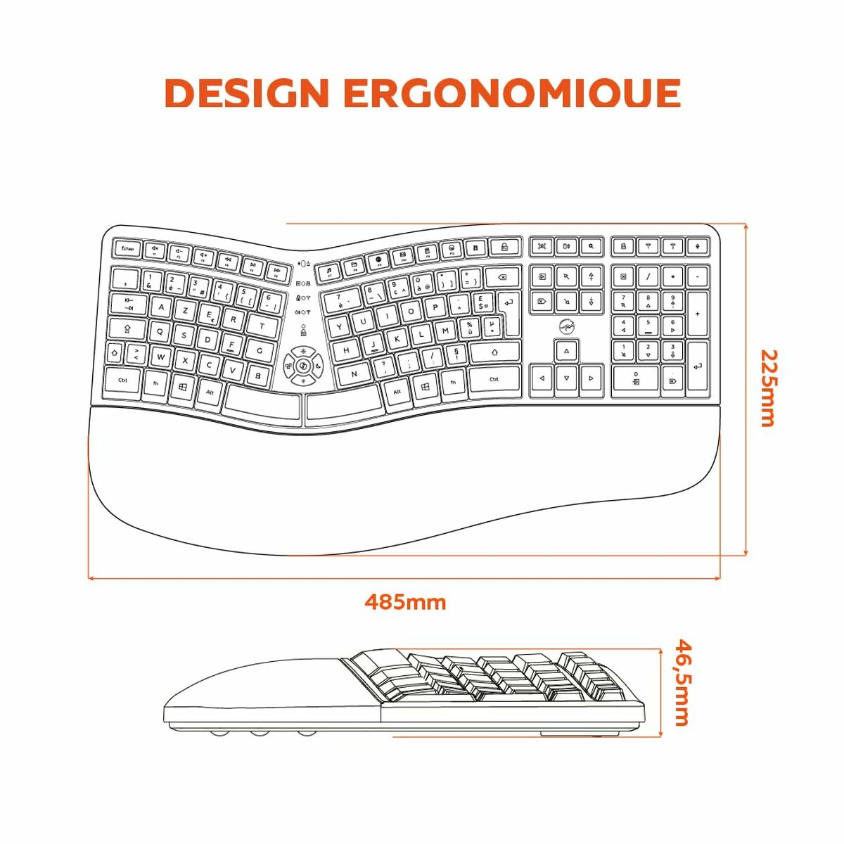 Tastatură Mobility Lab Azerty Franceză Negru
