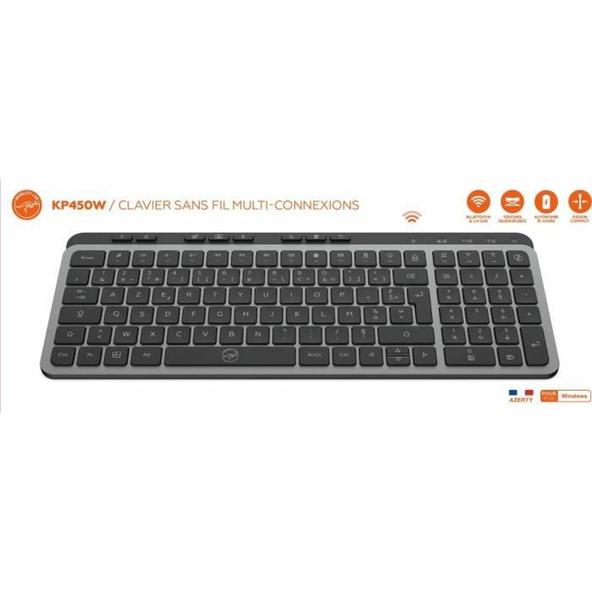 Tastatură Mobility Lab KP450W Compact Negru Gri