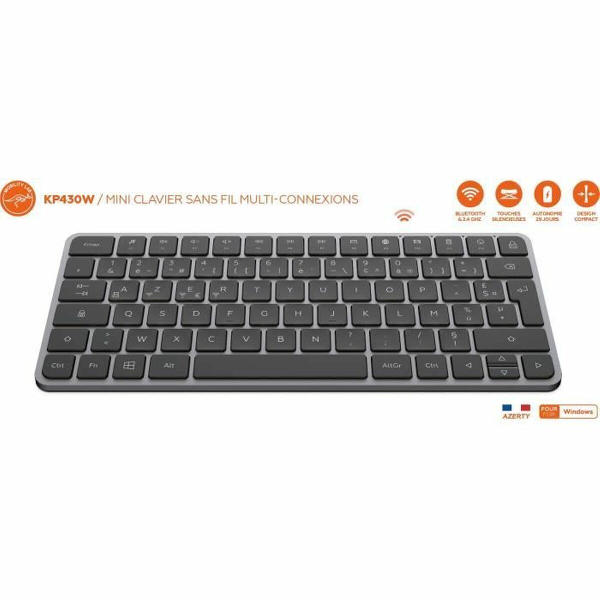 Tastatură Mobility Lab KP430W Mini Gri