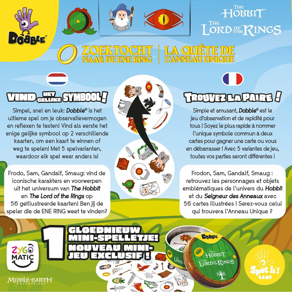 Joc de Masă Asmodee Dobble The Lord of the Rings 17 x 6 x 14 cm