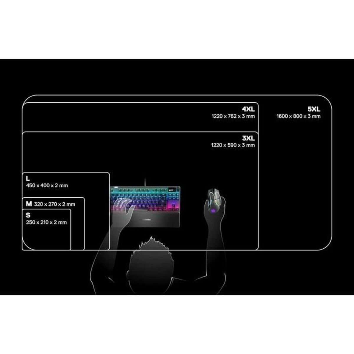 Covoraș Gaming SteelSeries Steelseries QcK 3XL Negru 122 x 59 cm