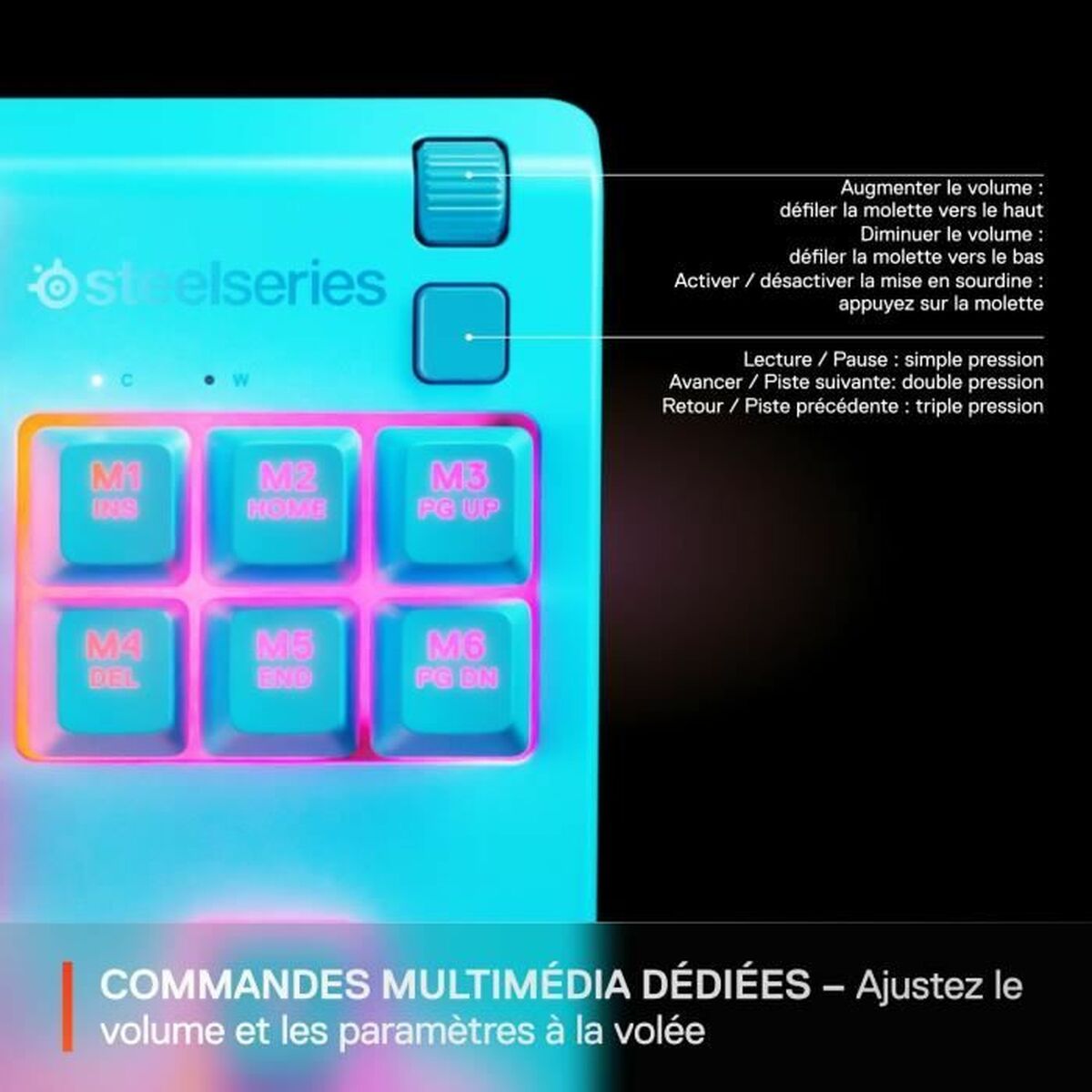 Tastatură SteelSeries Apex 3 TKL Albastru