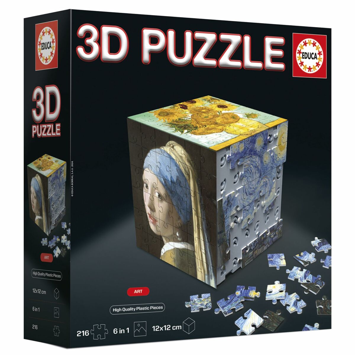 Puzzle Educa Arte en Cubo 36 Piese 216 Piese (6 Unități)