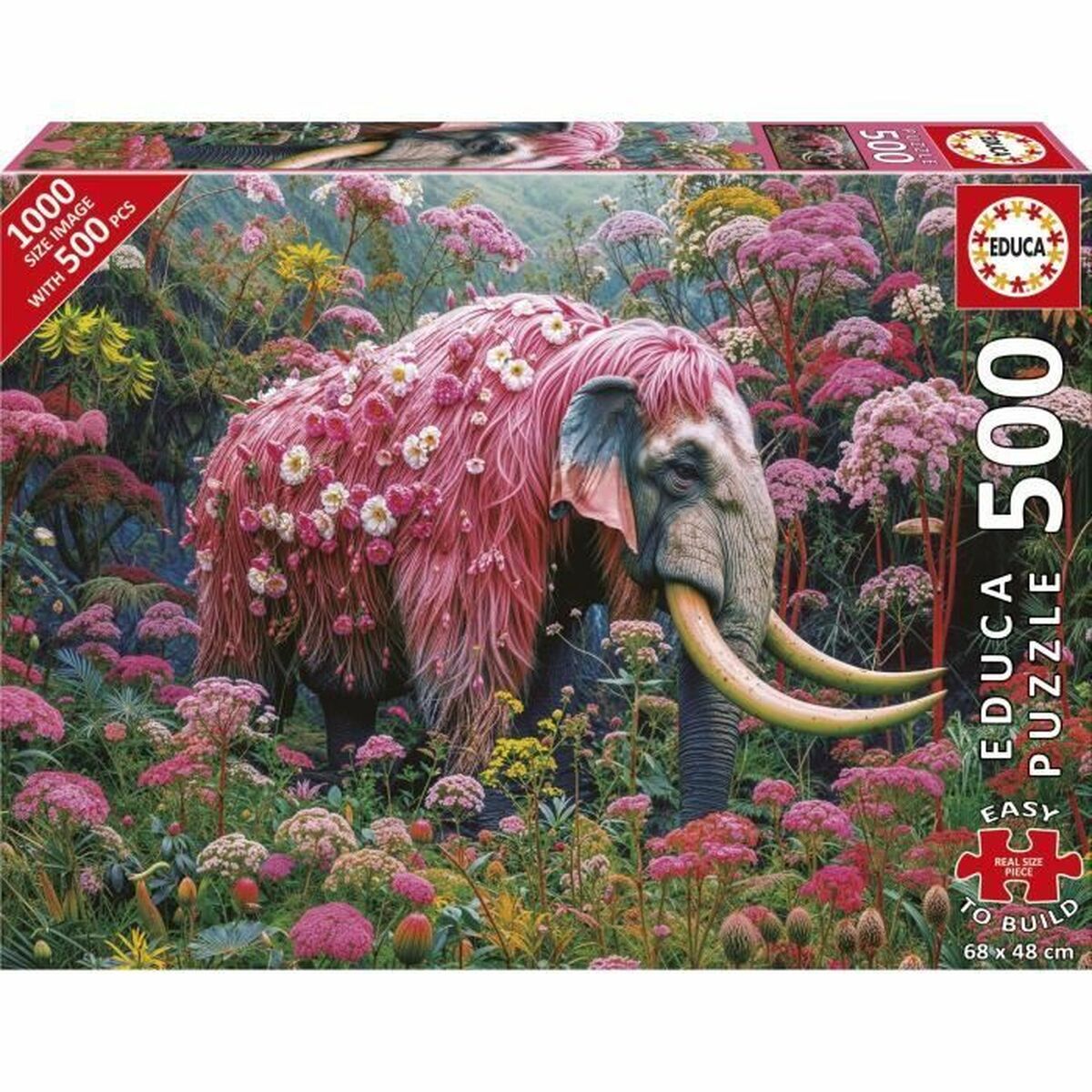 Puzzle Educa Elefante Florido 500 Piese