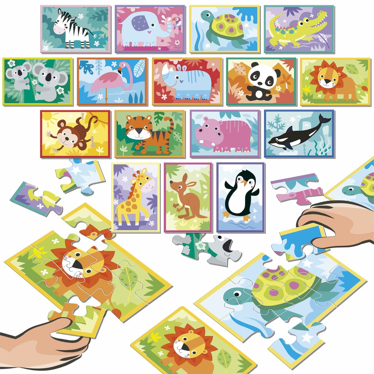 Puzzle Educa Battle Jr Animales 144 Piese