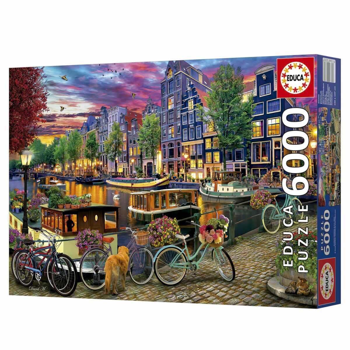 Puzzle Educa Bicicletas en Ámsterdam 6000 Piese