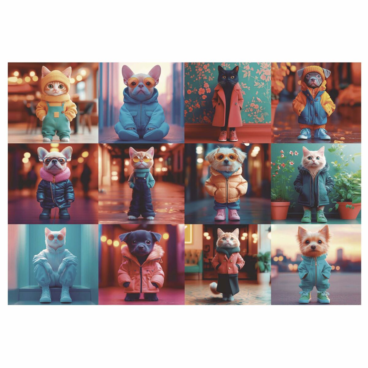 Puzzle Educa 20219 Fashion Animals