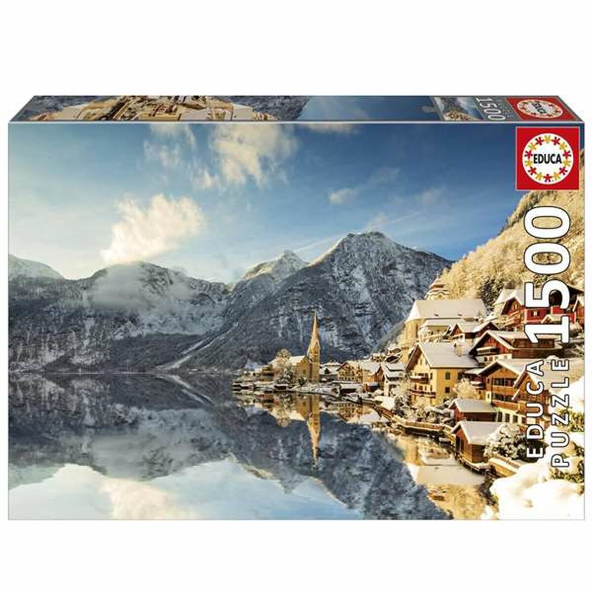 Puzzle Educa Winter in Hallstatt, Austria 1500 Piese