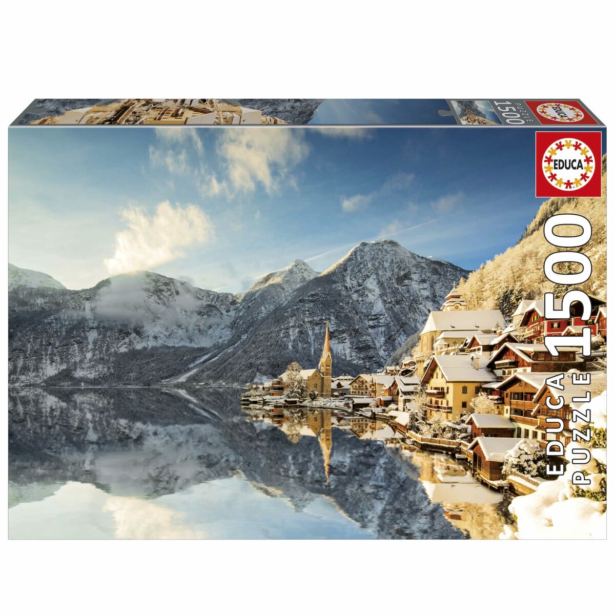 Puzzle Educa Winter in Hallstatt, Austria 1500 Piese