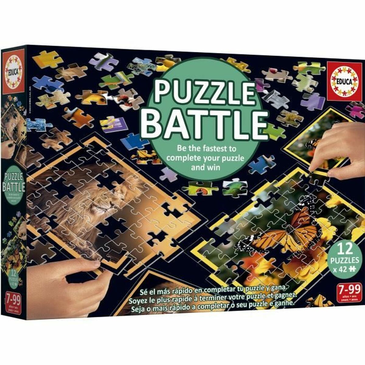 Puzzle Educa Battle Jr Natura 42 Piese (12 Unități)