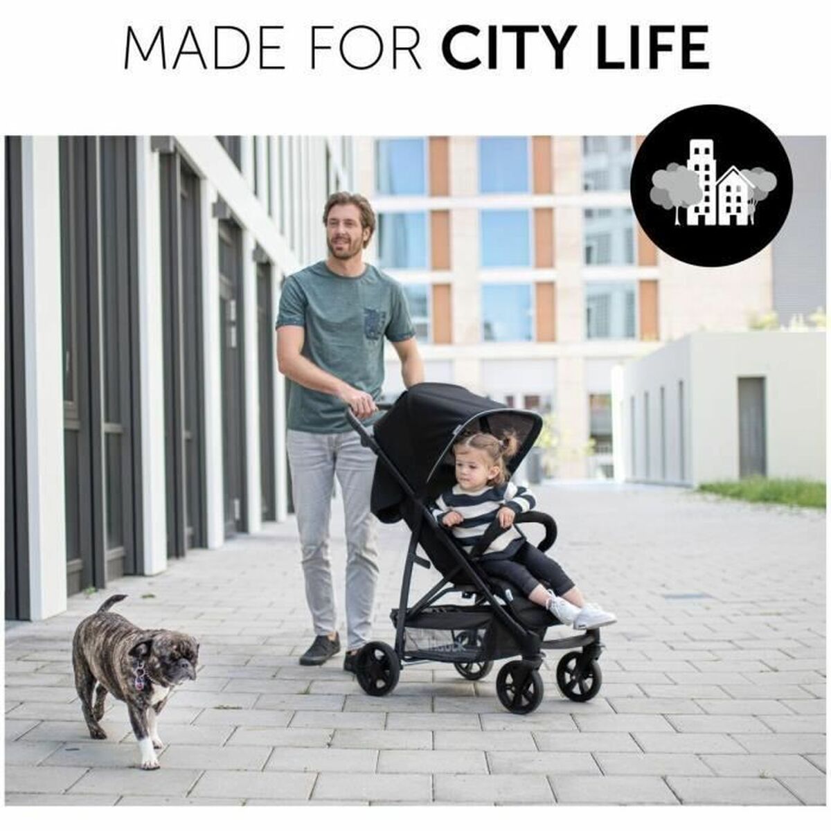 Cărucior de plimbat bebe Hauck Negru