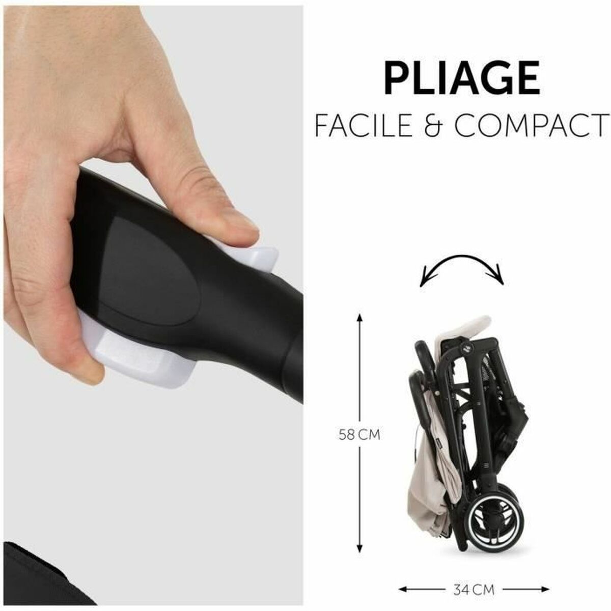 Cărucior de plimbat bebe Hauck Bej