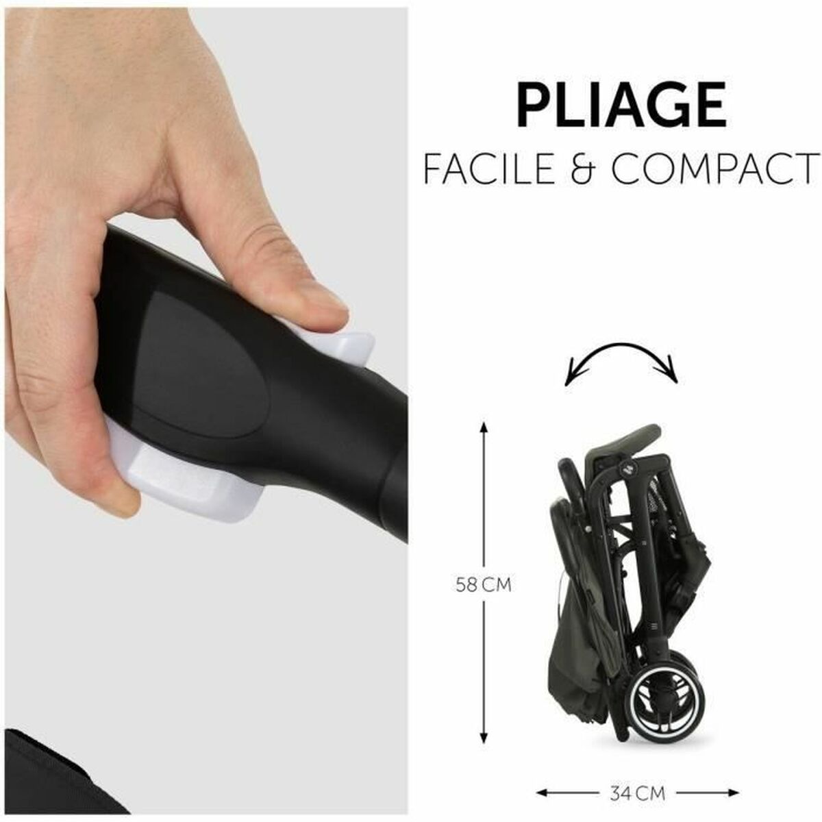 Cărucior de plimbat bebe Hauck Verde Măslină