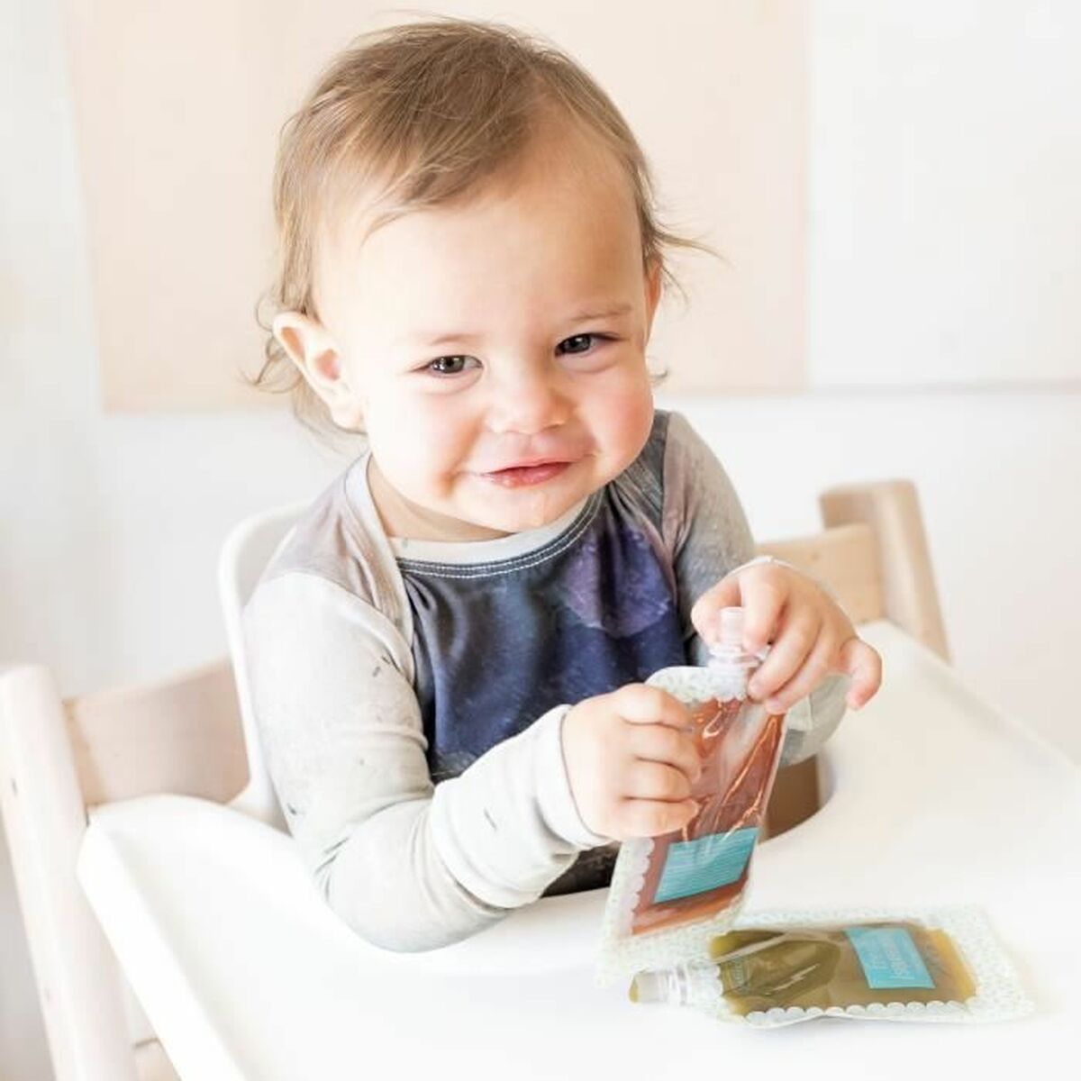 Recipient pentru conservarea alimentelor Infantino Alb Plastic