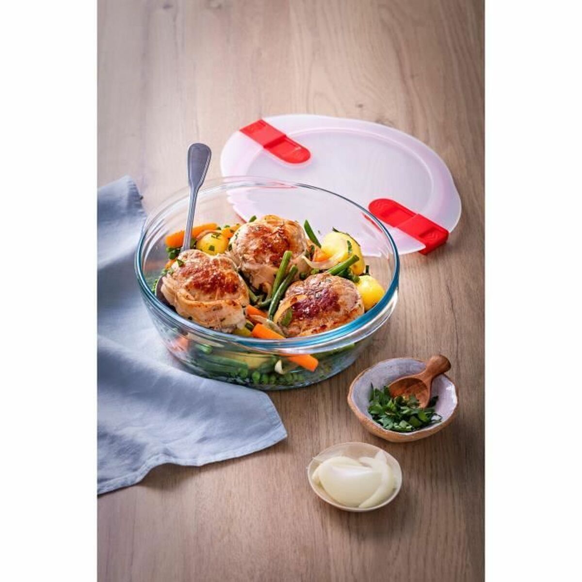 Recipient pentru conservarea alimentelor Pyrex Cook & Heat 1,1 L Transparent 3 Piese