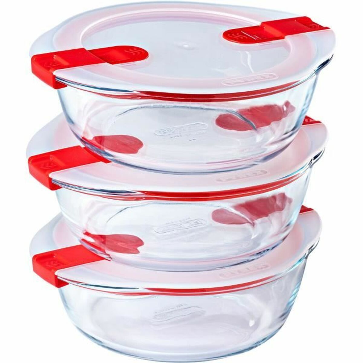 Recipient pentru conservarea alimentelor Pyrex Cook & Heat 1,1 L Transparent 3 Piese