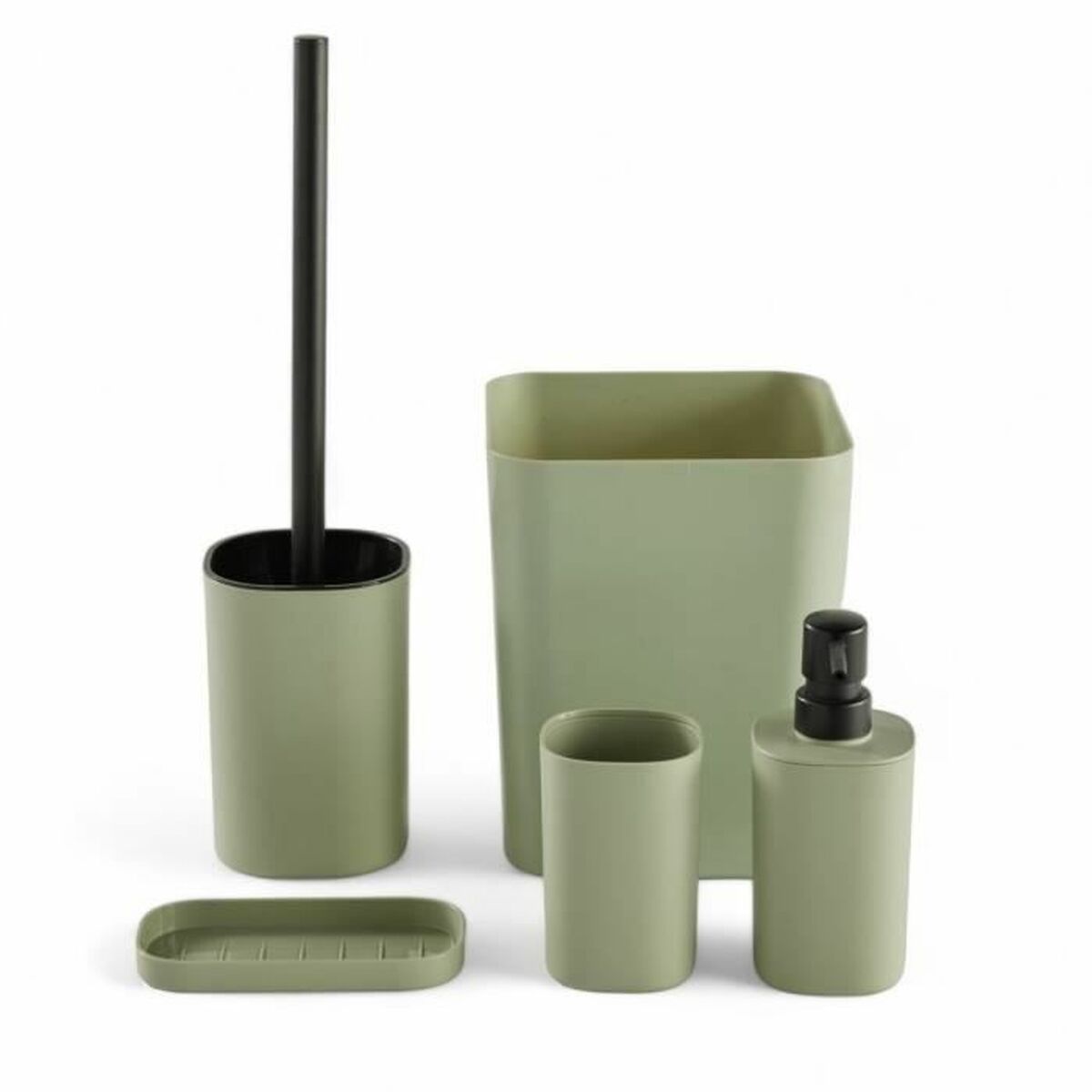 Set de Baie TODAY HOY Verde Plastic Modern (5 Unități)
