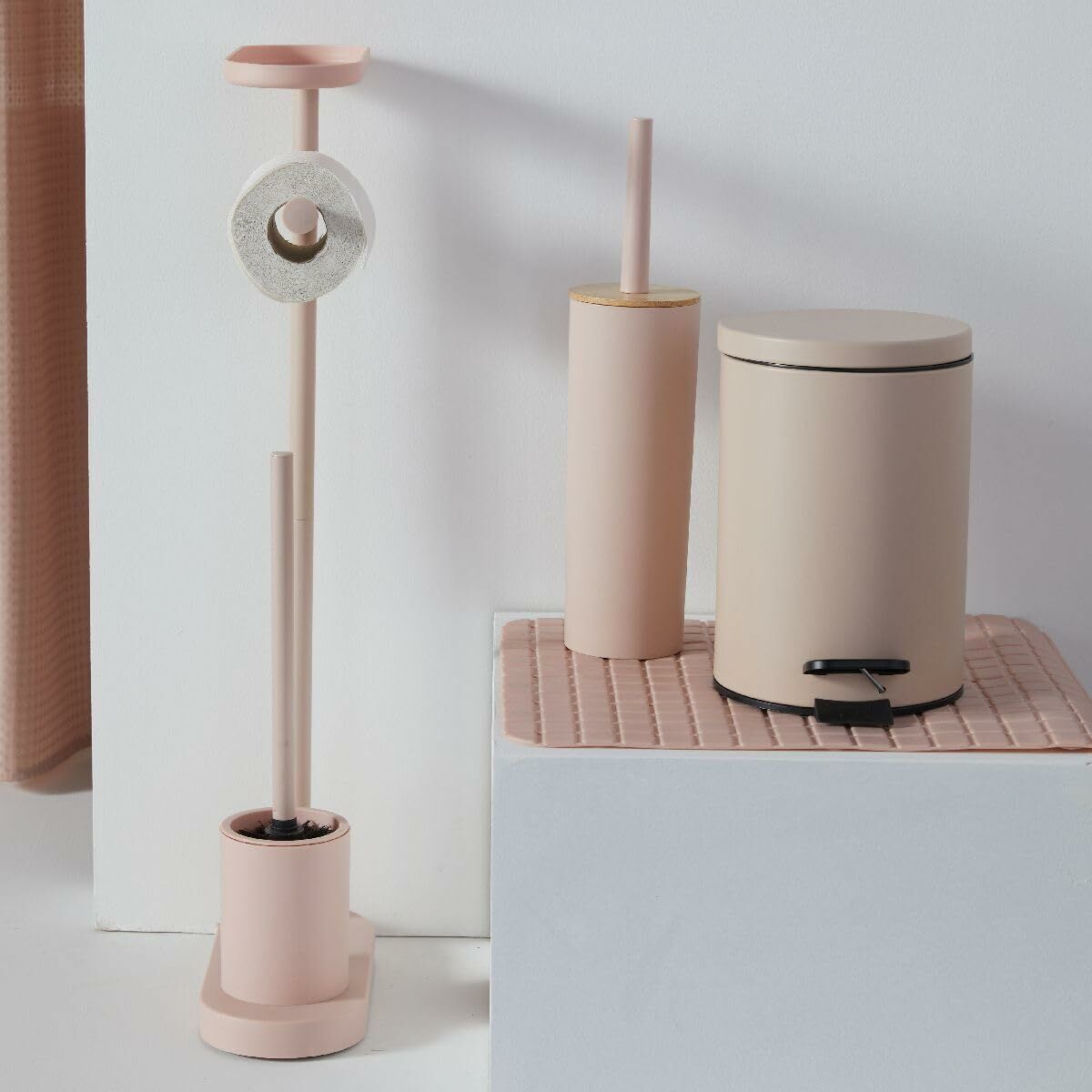 Covoraș de baie antiderapant TODAY HOY - UTILITY Roz 40 x 60 cm PVC