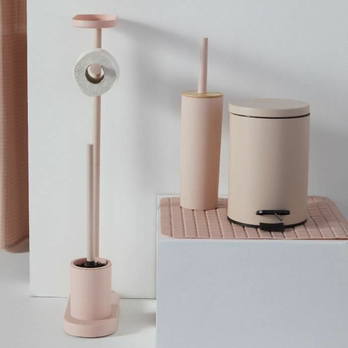 Covoraș de duș antiderapant TODAY Roz 50 x 50 cm PVC