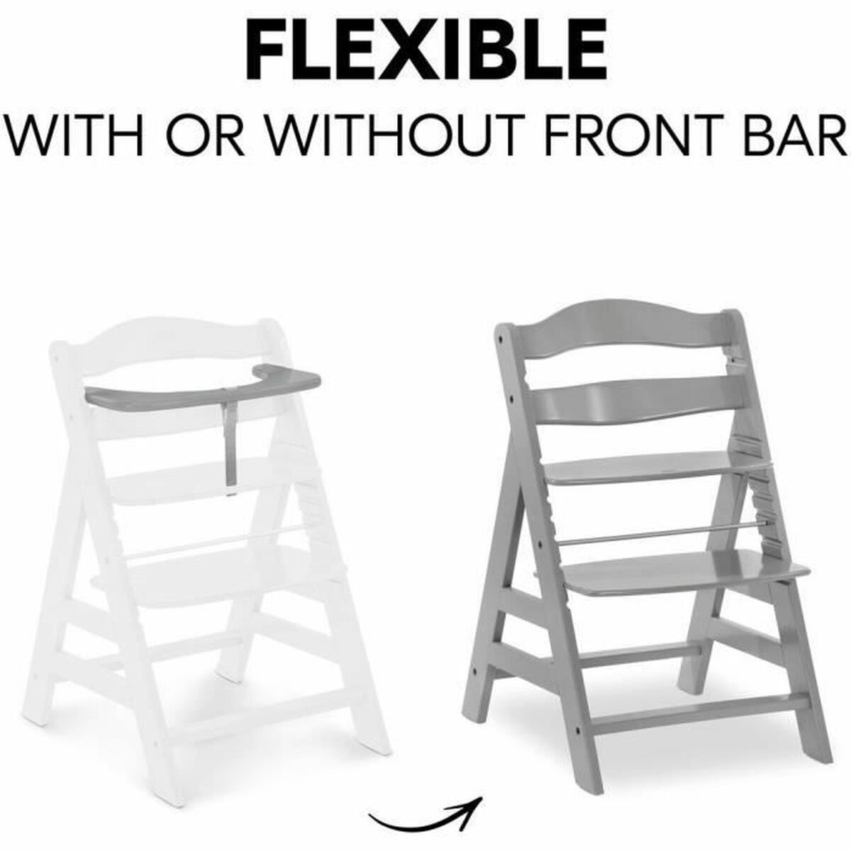 Scaun înalt Hauck Gri