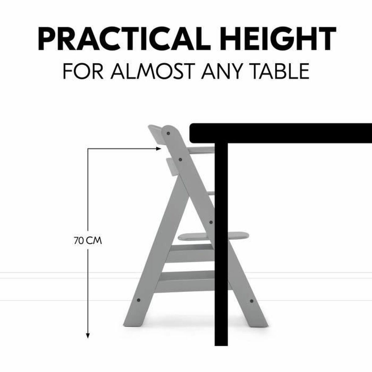 Scaun înalt Hauck Gri