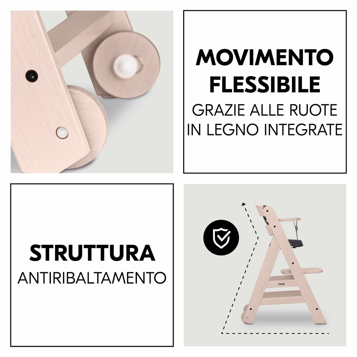 Scaun înalt Hauck Gri